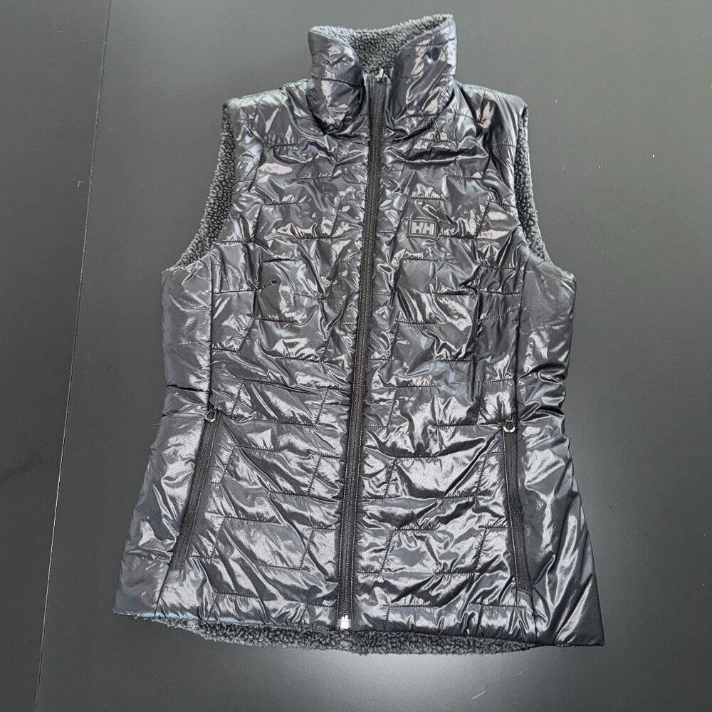 Helly Hansen Reversible LifaLoft Vest | XS | Black Quilted & Sherpa Fleece